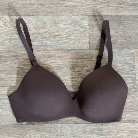 NWOT Wacoal How Perfect No Wire Contour Cocoa Brown Lounge Bra Size 32C - Picture 1 of 5